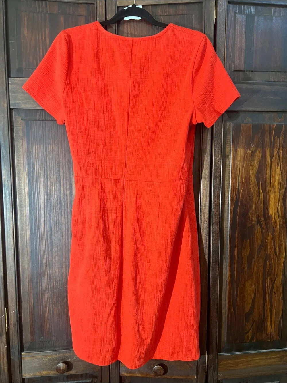 J. Crew Vibrant Red Short Sleeve Wrap Mini Dress